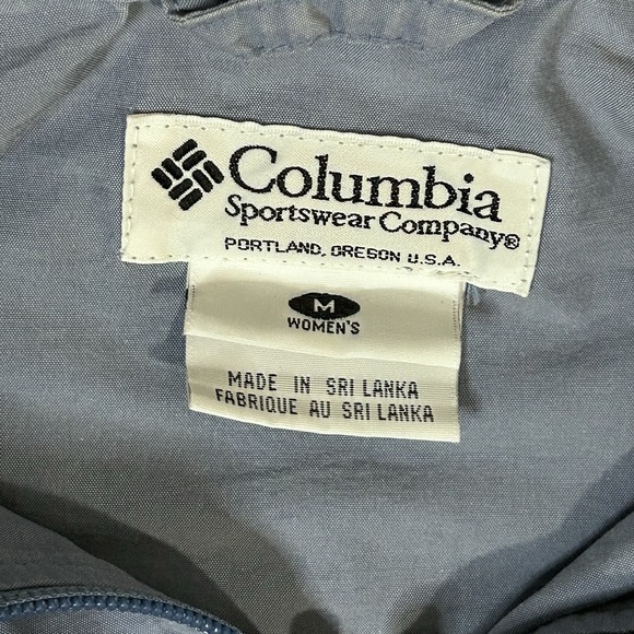 Columbia Women's M Hooded Lightweight Jacket Blue Full Zip Nylon Blend WL3014 - Picture 11 of 11